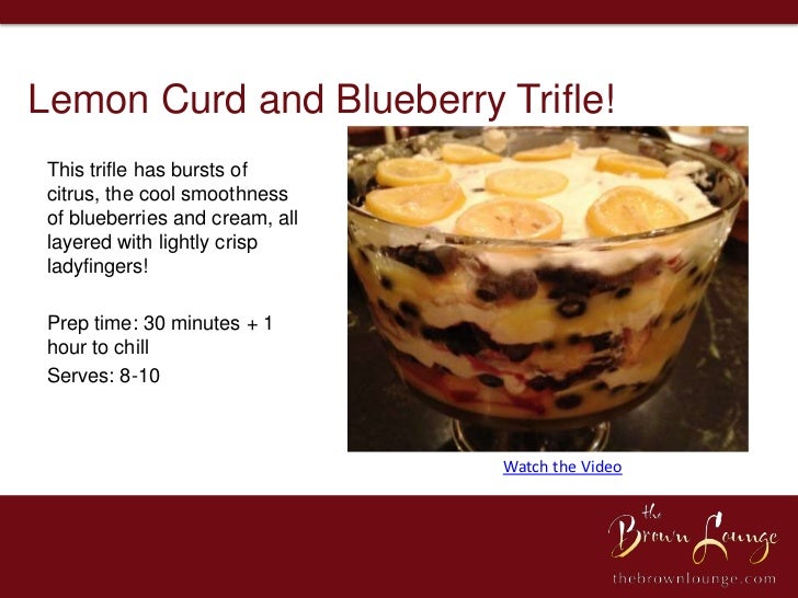 Lemon Curd And Blueberry Trifle Recipe