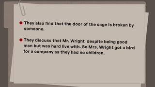 Trifles (One Act Play) presentation by Susan Glaspell