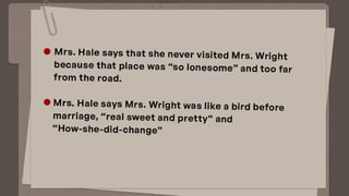 Trifles (One Act Play) presentation by Susan Glaspell