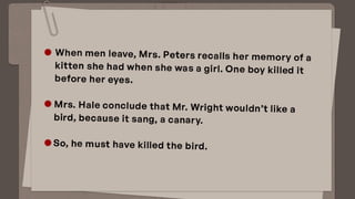 Trifles (One Act Play) presentation by Susan Glaspell