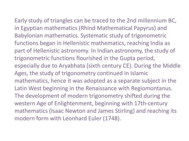 Trignometry Ppt