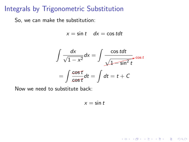 Integrals by Trigonometric Substitution | PDF | Science