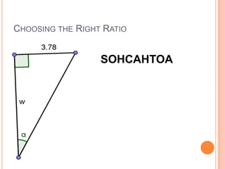 Choosing the Right RatioSOHCAHTOA