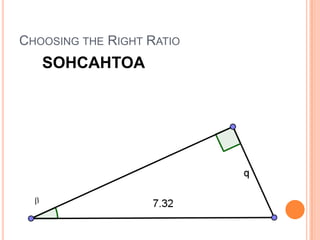 Choosing the Right RatioSOHCAHTOA