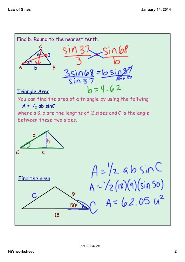Law of Sines notes