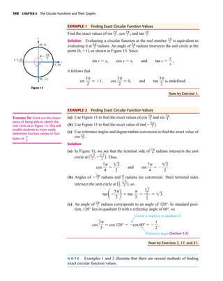 Trig Circular Functions and with solution | PDF
