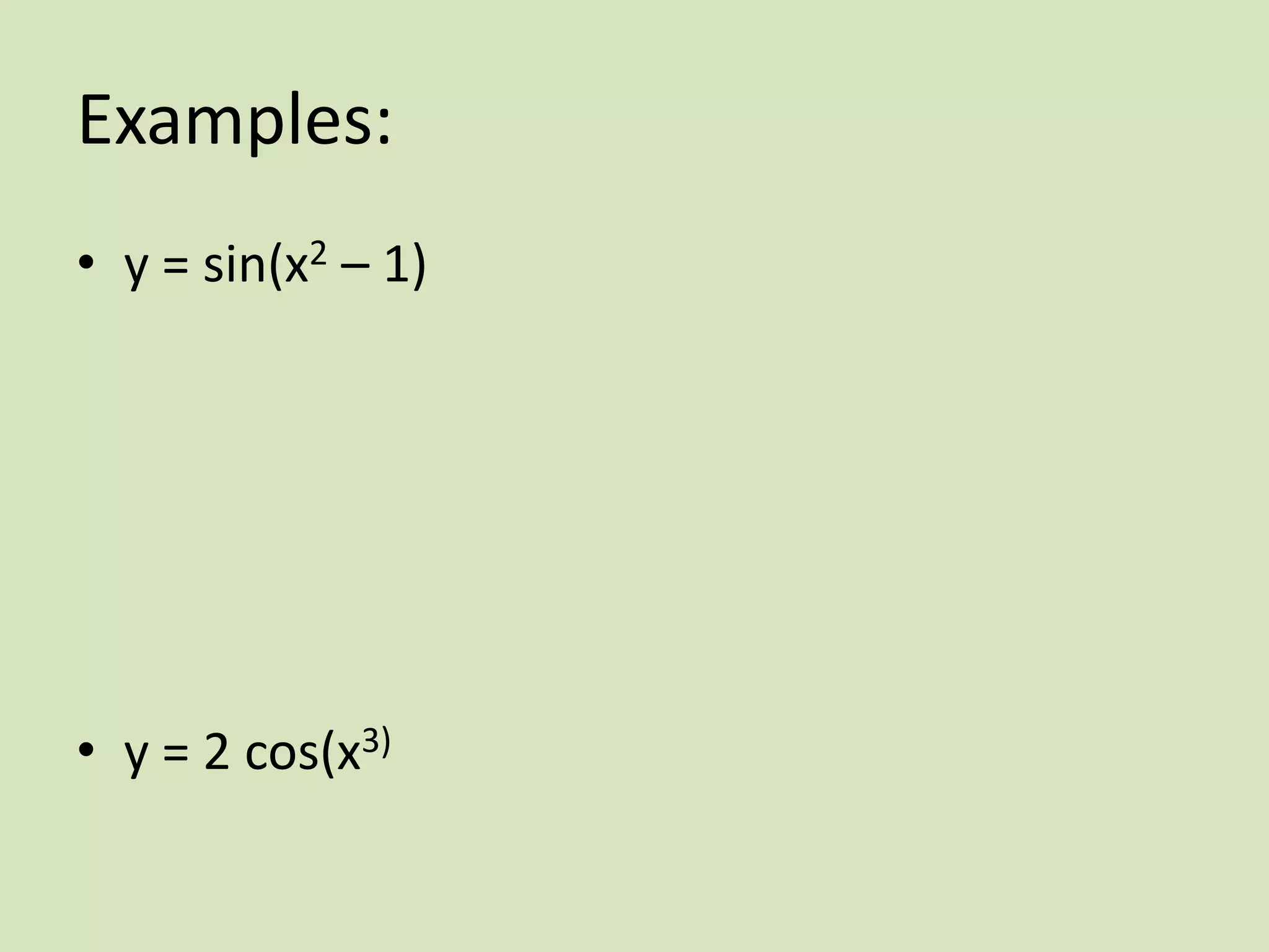 Trig derivatives | PPTX | Physics | Science