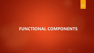 FUNCTIONAL COMPONENTS
12
 