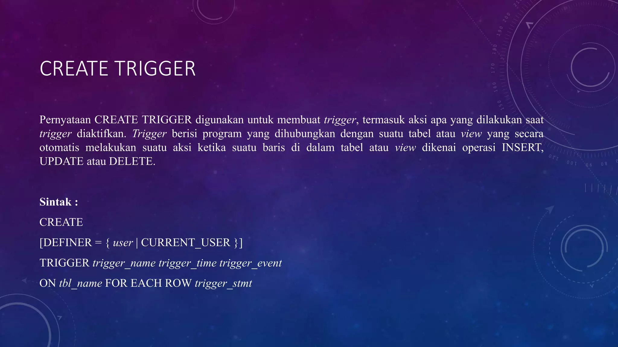 Cara membuat Trigger | PPT | Free download