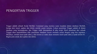 Cara membuat Trigger | PPT