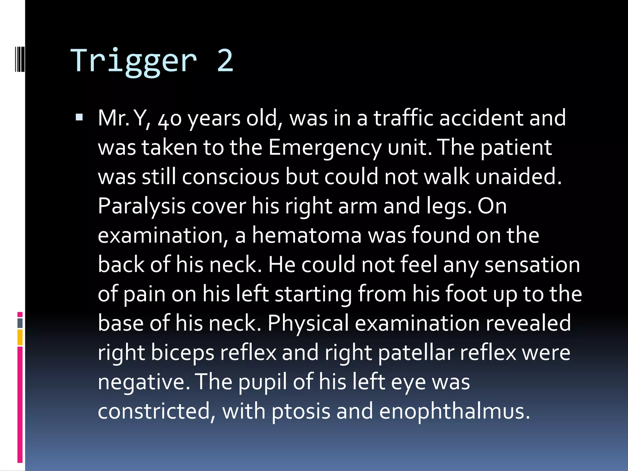 Case: Hemisection of The Spinal Cord