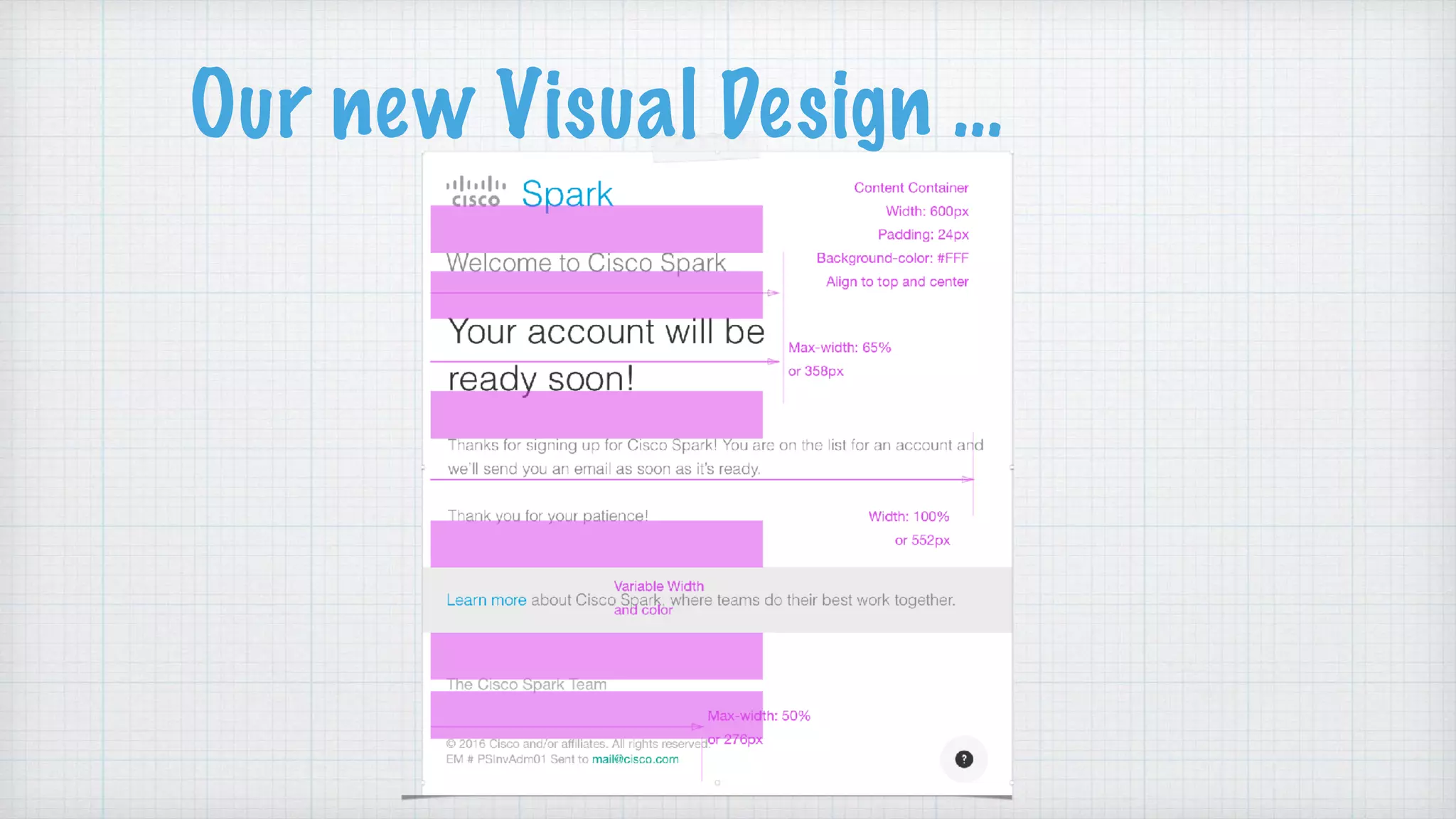 Our new Visual Design …
 