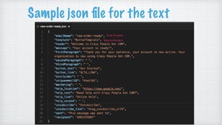 Sample json ﬁle for the text
 