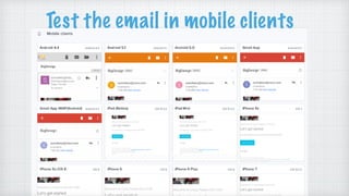 Test the email in mobile clients
 