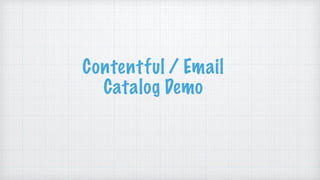Contentful / Email
Catalog Demo
 