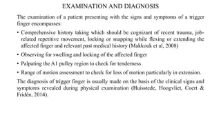 Physiotherapy management of trigger finger ppt by Oluwadamilare ...