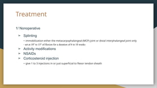 APPROACH TO TRIGGER FINGER INCLUDES ANATOMY AND MX | PPTX