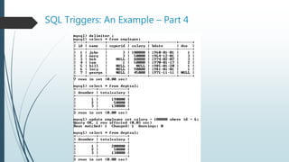 Trigger in mysql | PPTX