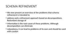 Understanding SQL Triggers and Schema Refinement Techniques for ...