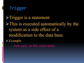 Trigger ,[object Object]