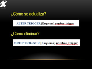 ¿Cómo se actualiza?
¿Cómo eliminar?
 