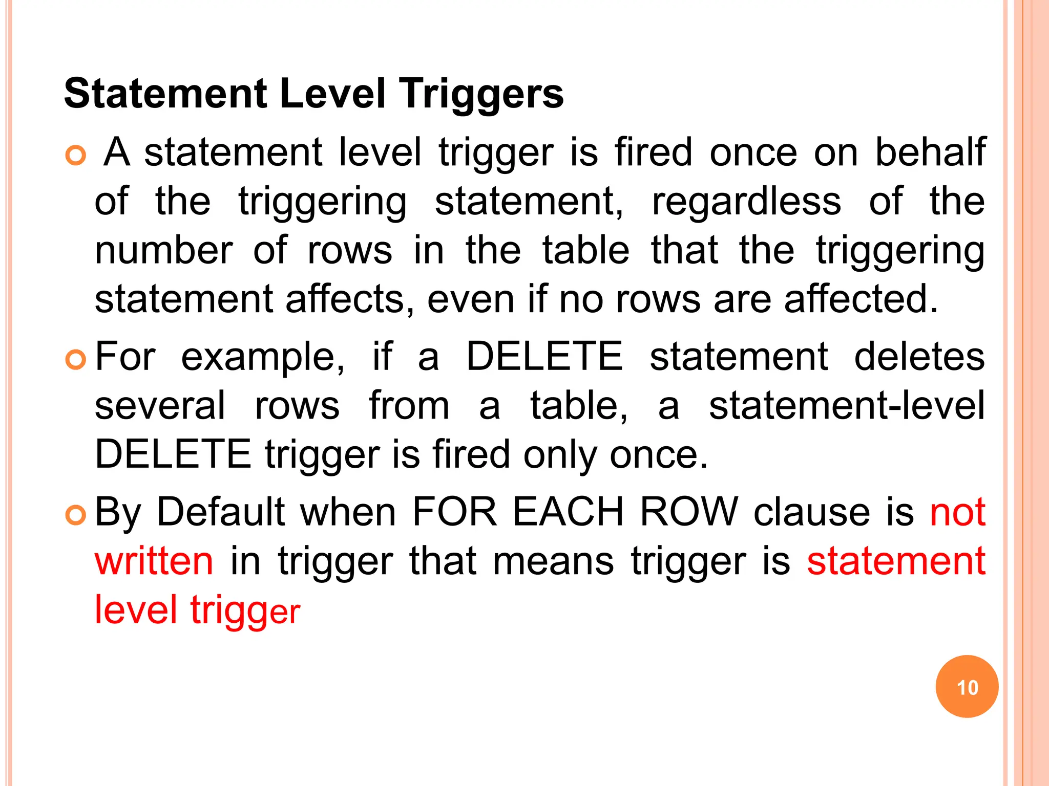 Triggers in database management system ppt