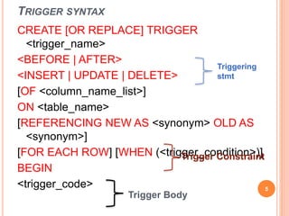 TRIGGERS IN DATABASE MANAGEMENT SYSTEM.ppt
