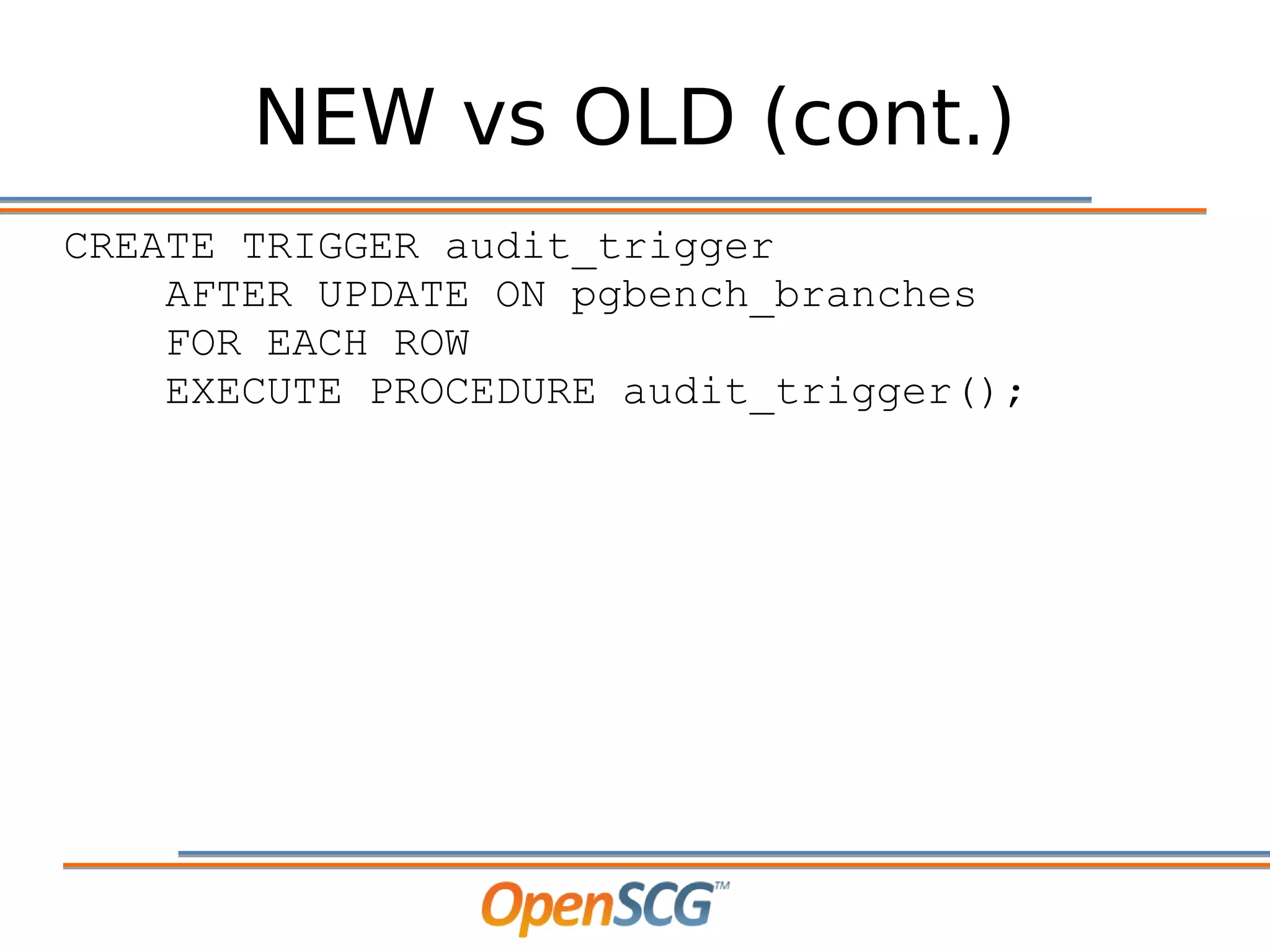 An Introduction To PostgreSQL Triggers | PPT