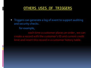 Triggers and active database | PDF