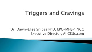 Dr. Dawn-Elise Snipes PhD, LPC-MHSP, NCC
Executive Director, AllCEUs.com
 