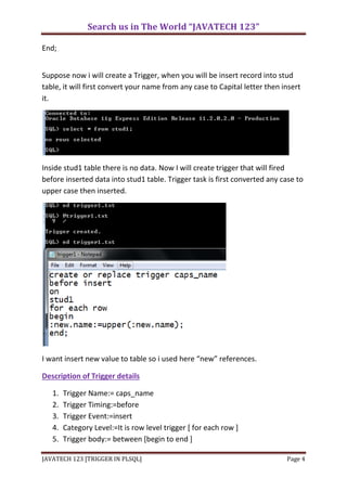 Triggers in plsql | PDF