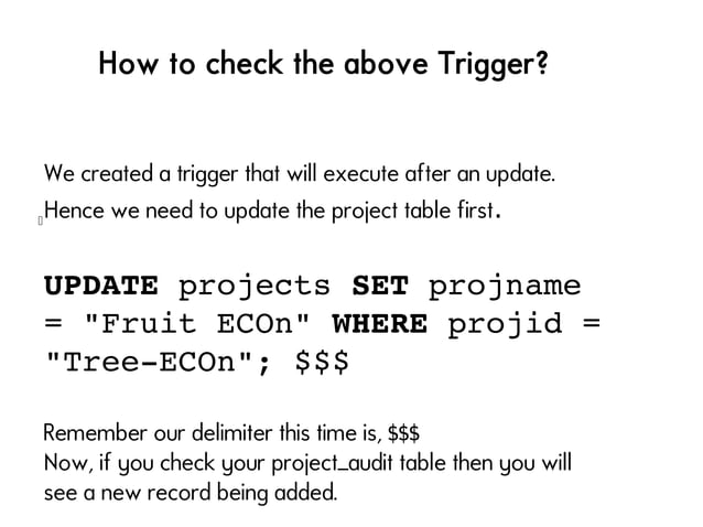 Triggers and Stored Procedures | PDF