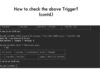 Triggers and Stored Procedures | PDF