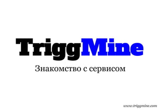 TriggMine: Знакомство с сервисом