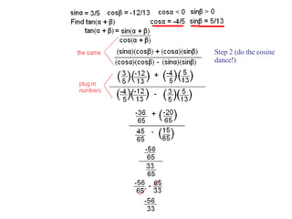 Step 2 (do the cosine dance!) 
