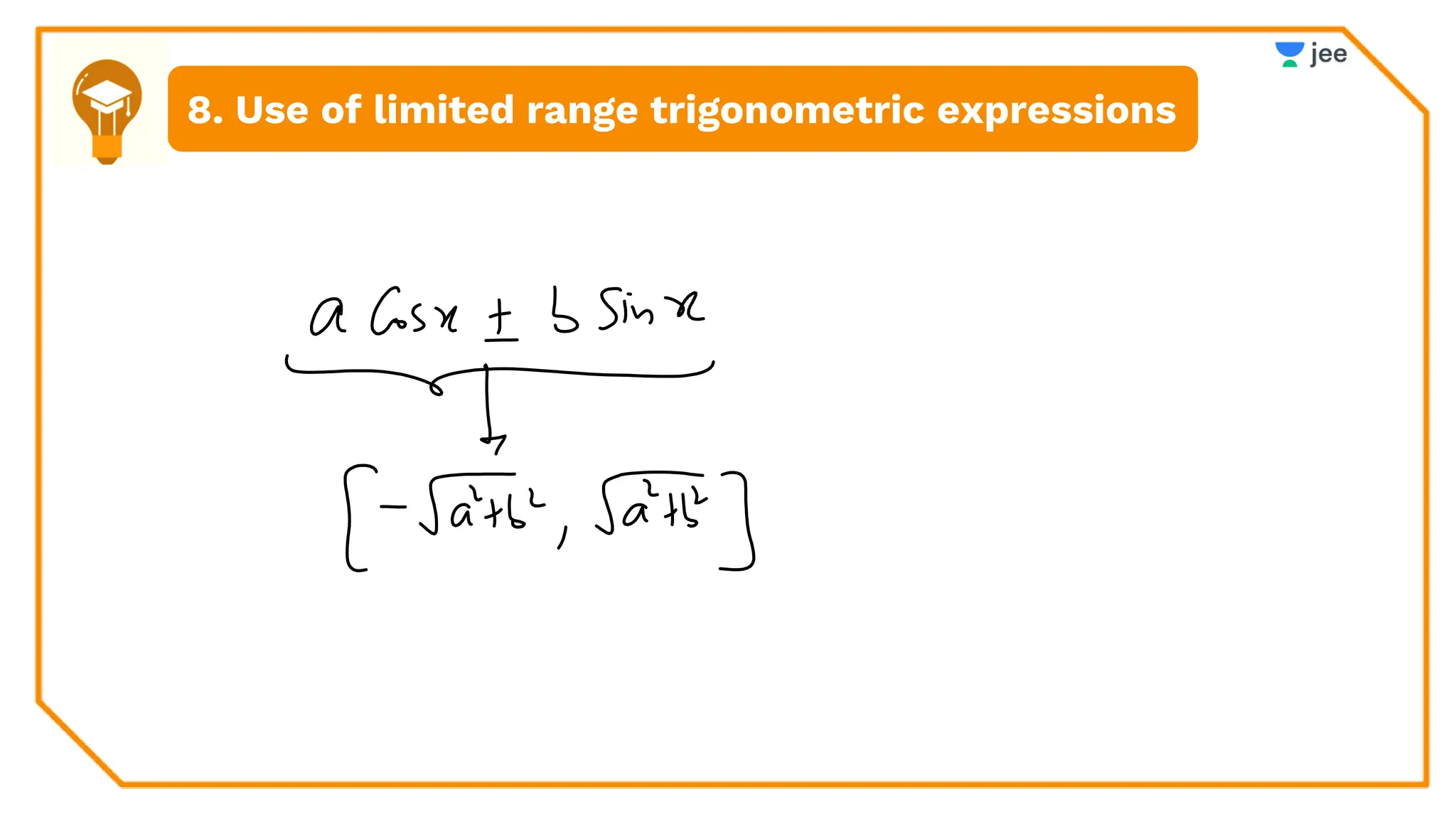 8. Use of limited range trigonometric expressions
 