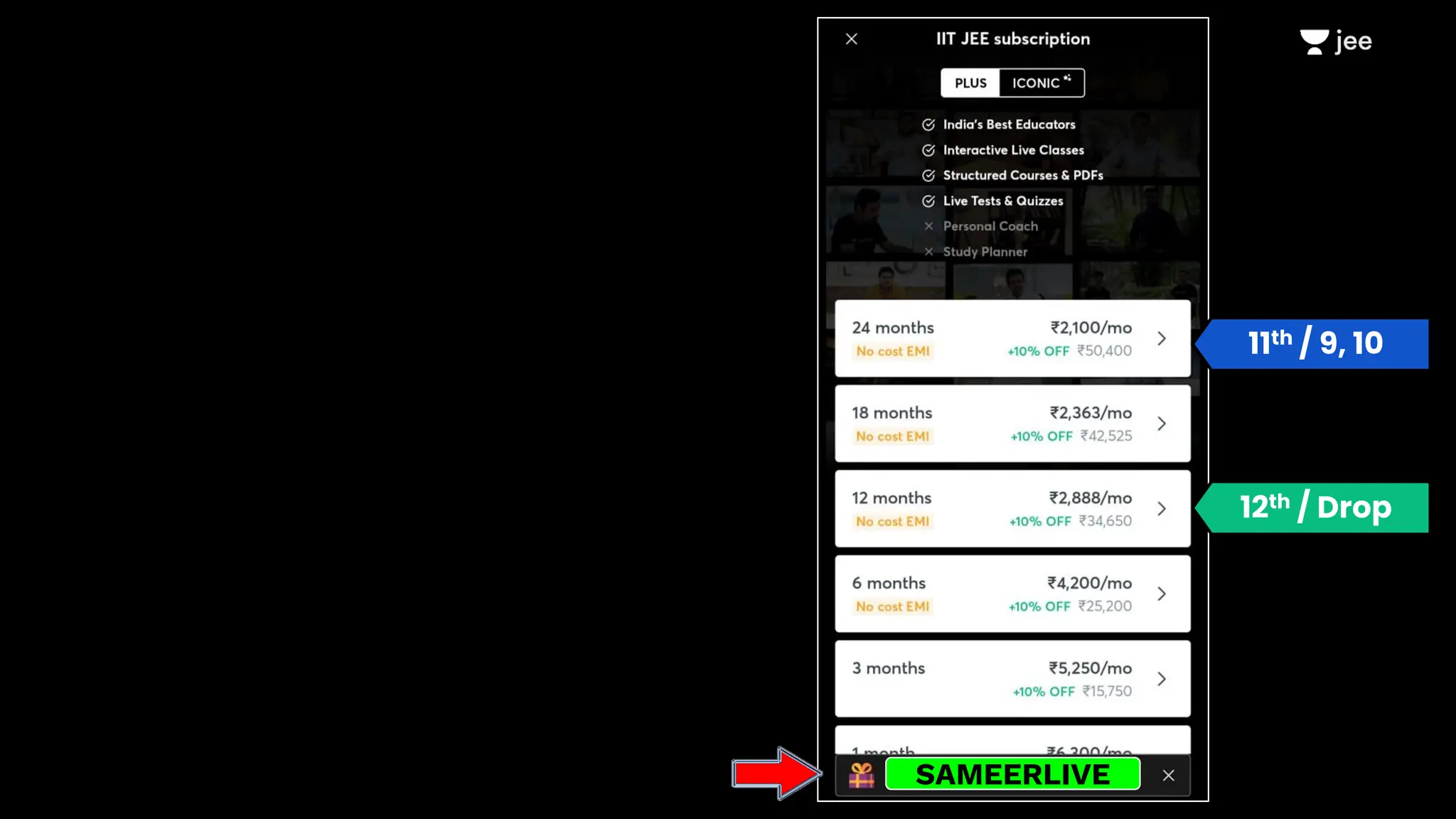 12th / Drop
11th / 9, 10
SAMEERLIVE
 