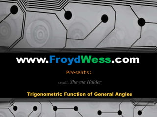 www.PinoyBIX.org
Presents:
Trigonometric Function of General Angles
credit: Shawna Haider
 