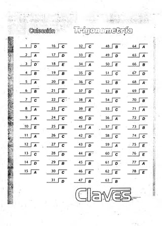 '& ' 
b;t
©*@§6i(ñi iMpSCXDID©Sífe
i 1 J D 16 J C 32 r c 48 ! 6 64 J A
Ife 2 J A 17 J D 33 r £ 49 I D 65 J A
>v
•
V
s
.*,
|5
~
b
? 3 J D 18 J £ 34 r A 50 rr 66 i B
fc
fe?'
67
! 4 J B 19 J S 35 r D 51 I c I n
I
5 J A 20 J B 36 r C 52 I B 68 J A
Sb:
Vb) 6 J B 21 J B 37 r D 53 I s 69 I B
$
£
•■
;
7 .T e 22 J C 38 r A 54 I c 70 I B
«fe
8 J A 23 J C 39 r E 55 I c 71 J A
i í
9 J A 24 J C 40 f D 56 I A 72 I D
Éb 10 J E 25 J B 4i r A 57 I F 73 I B
i r
fc
11 J A 26 J C 42 r D 58 I c 74 I c
f: í-1
.¡ 12 J A 27 J C 43 r D 59 I A . 75 rr
f&j 13 J c 28 J D 44 r B 60 j
! c 76 I £
n r
14 J D
29 J B 45 r B
61 |
I D - 77
15 30
te J A J C 46 r E 62 j
I £ 78 I £
I
31 J D _iz_r B _ É L J B
i¡
 