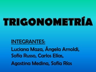 INTEGRANTES:
Luciana Maza, Ángela Arnoldi,
Sofía Russo, Carlos Elías,
Agostina Medina, Sofía Ríos
 