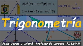 TRIGONOMETRÍA
Trigonometría
Pablo García y Colomé Profesor de Carrera FI UNAM
 