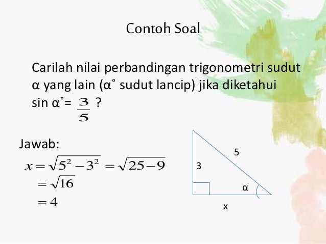 Materi Dan Contoh Soal Trigonometri Kelas 10 Rumus