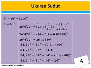 PANGGIH PAMUNGKAS
Ukuran Sudut
 