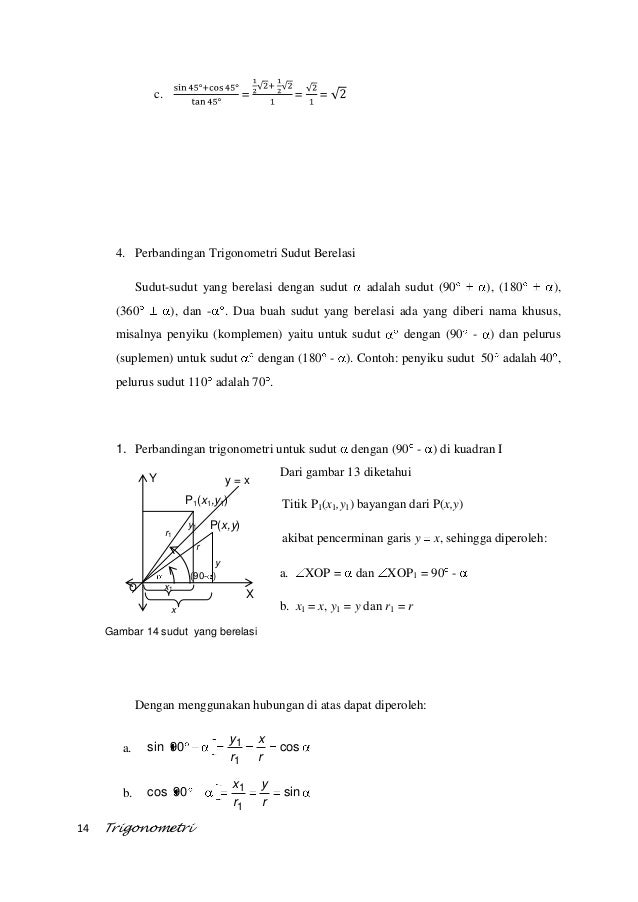Contoh Soal Trigonometri Sudut Pertengahan Revisi Sekolah