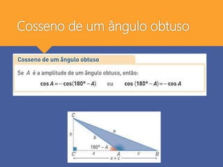 Cosseno de um ângulo obtuso
 