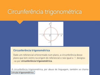 Circunferência trigonométrica
 