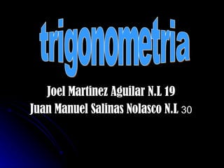 Joel Martinez Aguilar N.L 19 Juan Manuel Salinas Nolasco N.L  30 trigonometria 