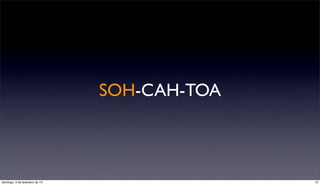 SOH-CAH-TOA



domingo, 3 de fevereiro de 13                 10
 