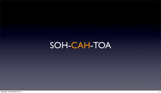 SOH-CAH-TOA



domingo, 3 de fevereiro de 13                 11
 
