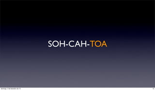 SOH-CAH-TOA



domingo, 3 de fevereiro de 13                 12
 